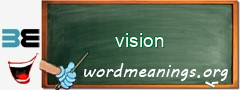 WordMeaning blackboard for vision